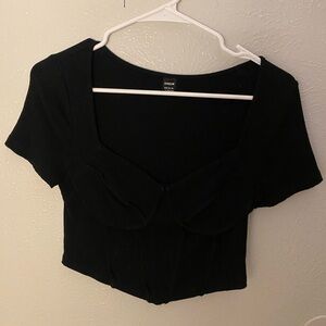 Black Women's Crop Top